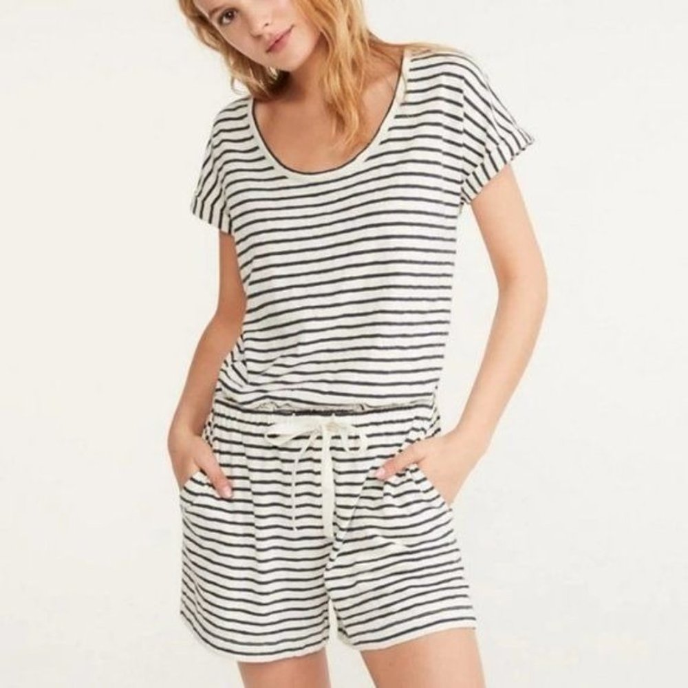 Lou & Grey x LOFT Nautical Striped Romper Size Small